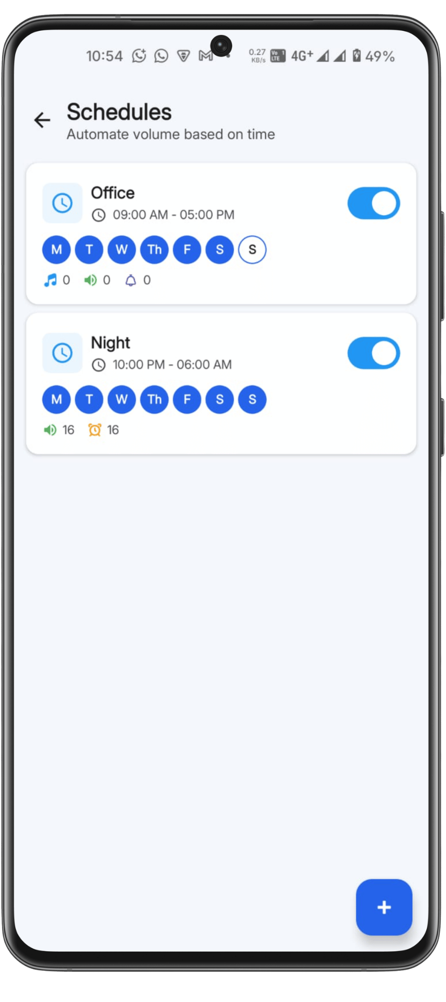 Schedule Screen